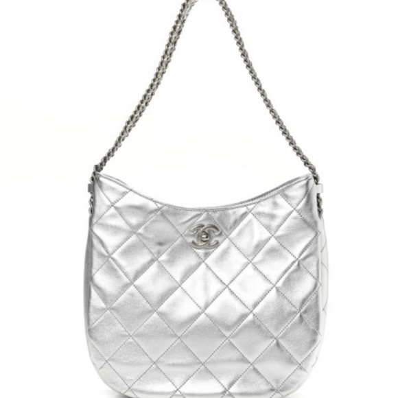 CHANEL Bags Chanel Silver Hobo Bag Poshmark